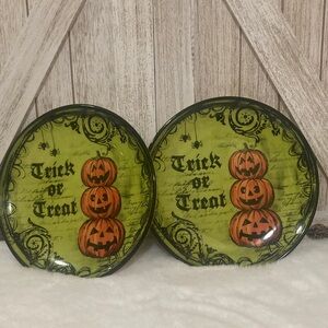 Ceramic Halloween Trick or Treat Plates